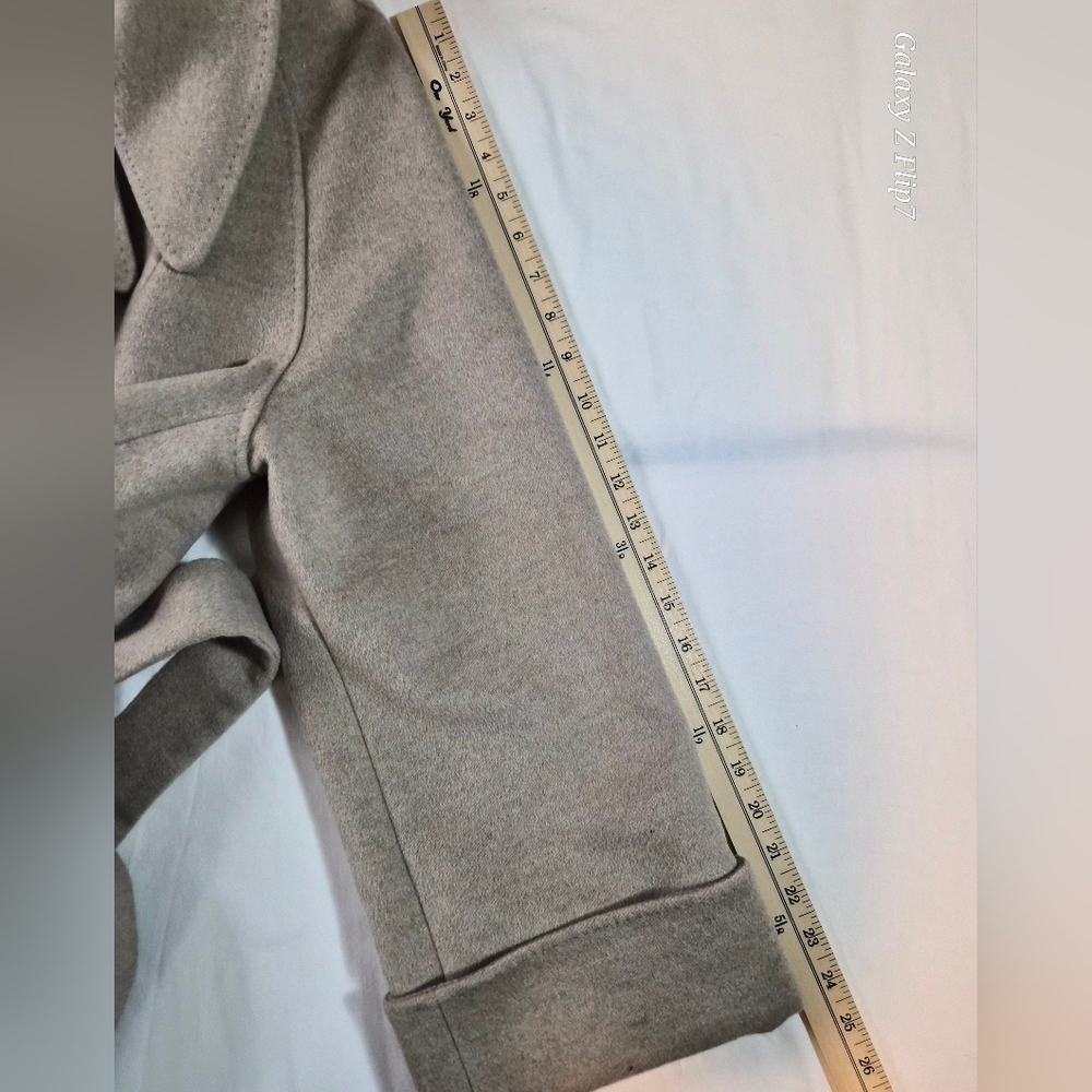 ​J. Peterman Wool Cashmere Belted Wrap Trench Coat - 16 - Picture 8 of 8